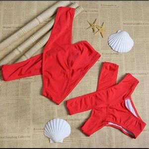 NEW Red High Waisted Swimsuit